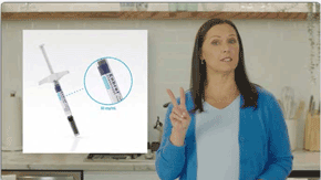 A video on how to use a prefilled syringe containing ENBREL